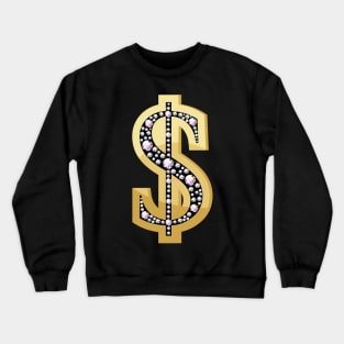 Dollar symbol in diamonds Crewneck Sweatshirt